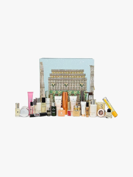 Saks Fifth Avenue Holiday 2025 Advent Calendar in branded components on a light gray background